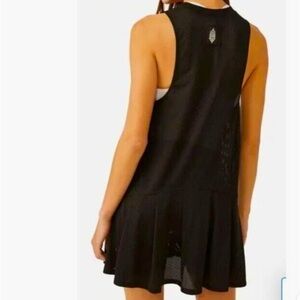 NWOT FP Movement Mesh Pleated Courtside Sport Dress Black